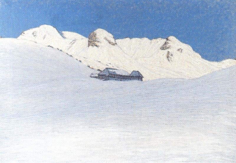 «Winterliche Gebirgslandschaft» – 1905 – Alexandre Perrier