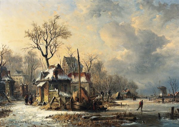Gloggner Kunstauktionen | «Holländische Winterlandschaft» – Johannes Hilverdink