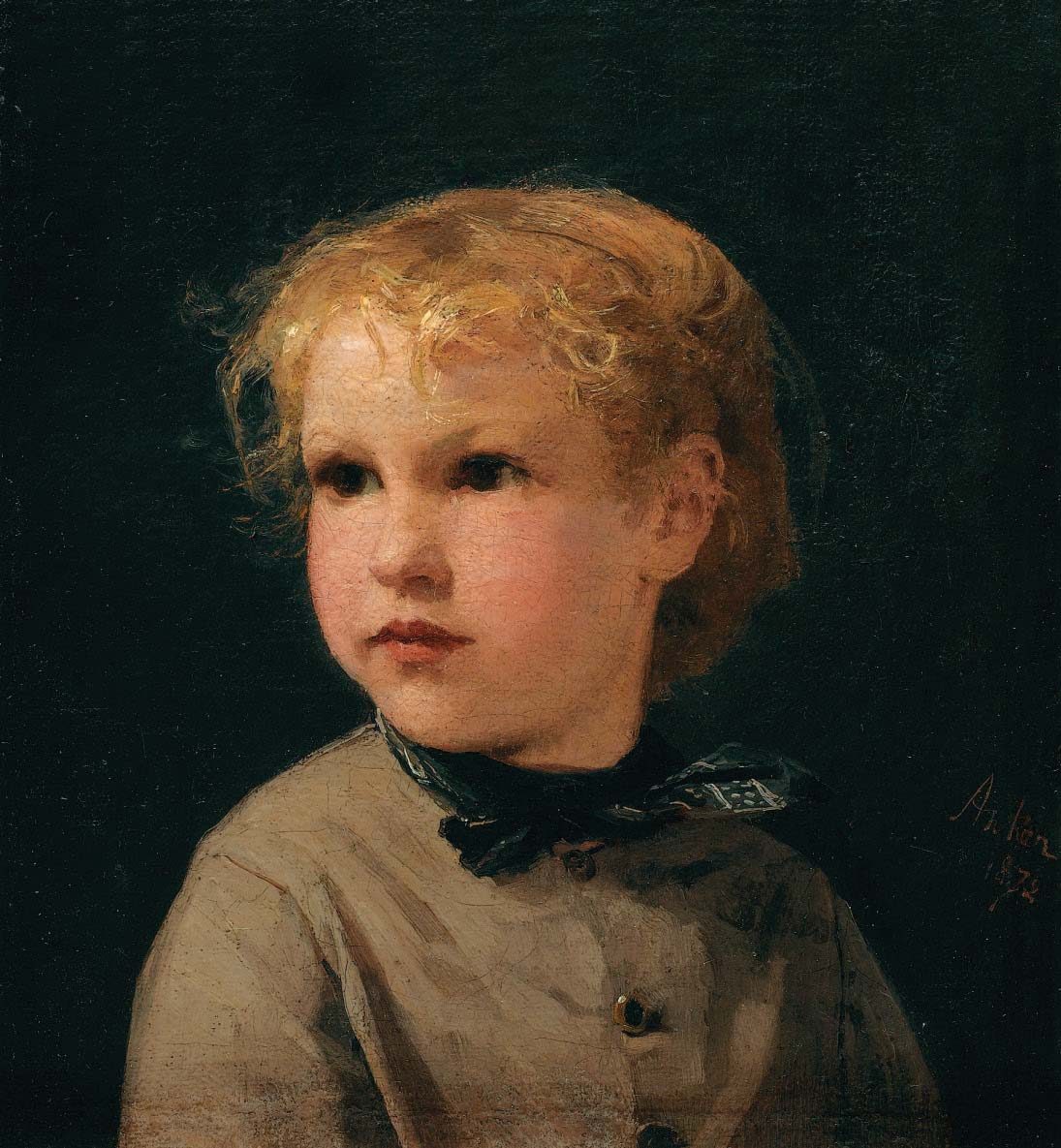 «Bildnis eines Mädchens / Portrait d’une fillette» – 1872 – Albert Anker