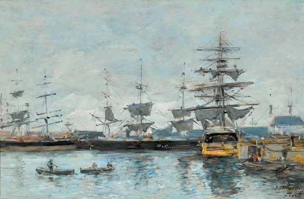 Gloggner Kunstauktionen | «Bassin au Havre» – um 1885/90 – Eugène Louis Boudin