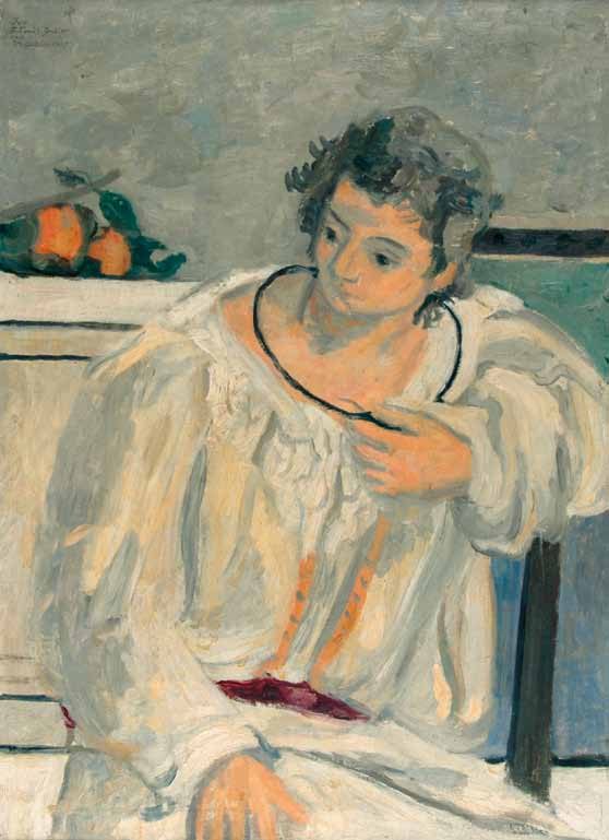 Gloggner Kunstauktionen | «Sitzende Frau in weissem Kleid» – 1929 – Max Gubler