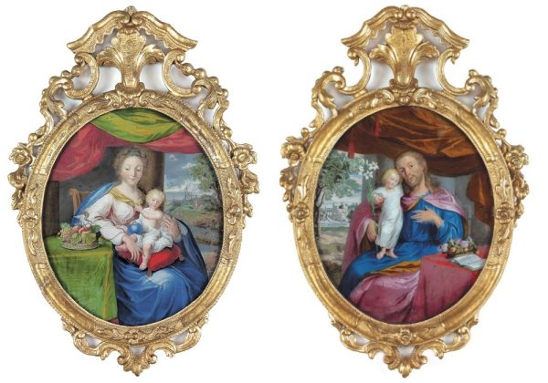 Gloggner Kunstauktionen | «Madonna mit dem Jesuskind» und «St. Joseph mit dem Jesuskind»  – 1740 – Anna Maria Barbara Abesch